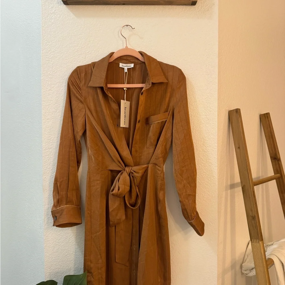 Heartloom Tan Long Sleeve Dress